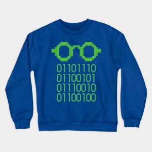 Binary Code Nerd Glasses Crewneck Sweatshirt